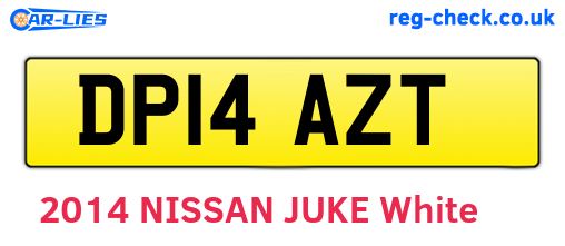DP14AZT are the vehicle registration plates.