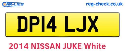 DP14LJX are the vehicle registration plates.