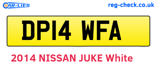 DP14WFA are the vehicle registration plates.