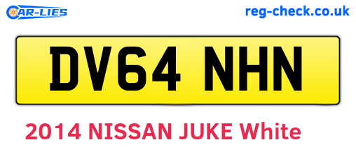 DV64NHN are the vehicle registration plates.
