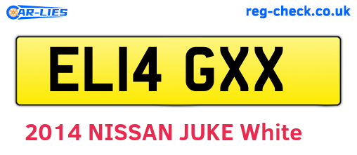 EL14GXX are the vehicle registration plates.