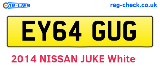 EY64GUG are the vehicle registration plates.