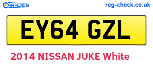 EY64GZL are the vehicle registration plates.