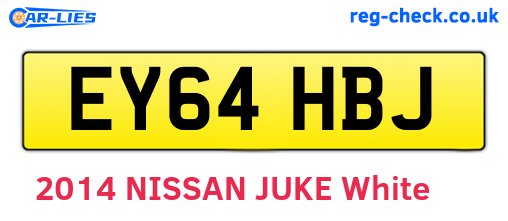EY64HBJ are the vehicle registration plates.