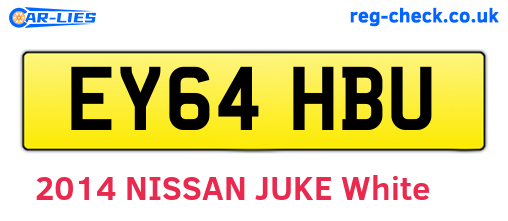 EY64HBU are the vehicle registration plates.