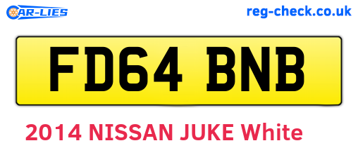 FD64BNB are the vehicle registration plates.