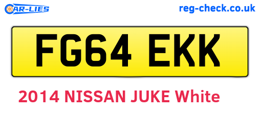 FG64EKK are the vehicle registration plates.