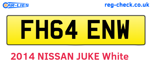FH64ENW are the vehicle registration plates.