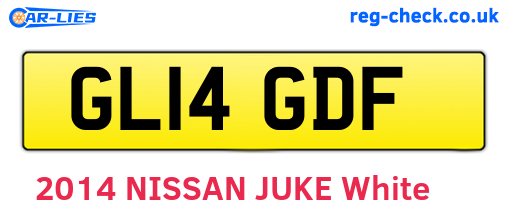 GL14GDF are the vehicle registration plates.