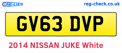 GV63DVP are the vehicle registration plates.
