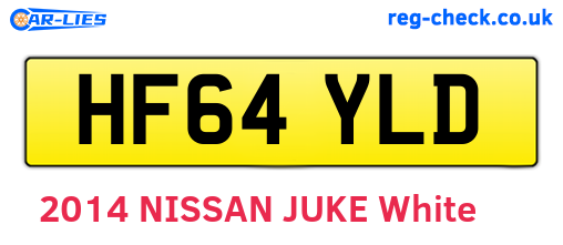 HF64YLD are the vehicle registration plates.