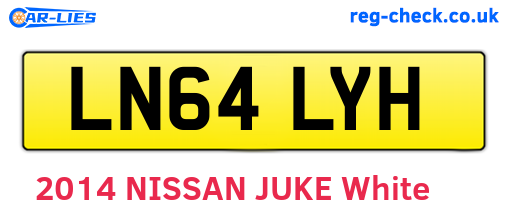 LN64LYH are the vehicle registration plates.