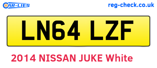 LN64LZF are the vehicle registration plates.
