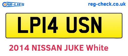 LP14USN are the vehicle registration plates.