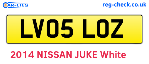 LV05LOZ are the vehicle registration plates.