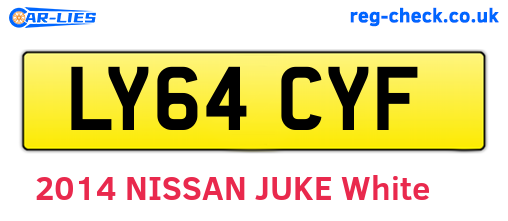 LY64CYF are the vehicle registration plates.