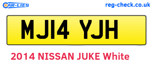 MJ14YJH are the vehicle registration plates.