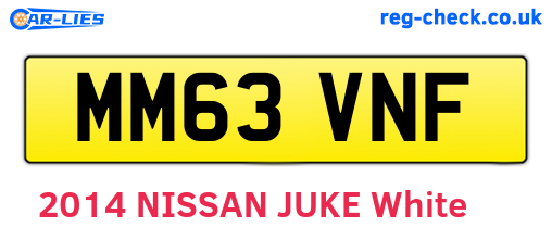 MM63VNF are the vehicle registration plates.