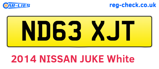 ND63XJT are the vehicle registration plates.