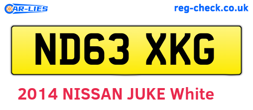 ND63XKG are the vehicle registration plates.