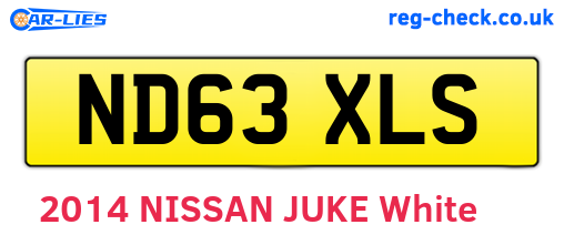ND63XLS are the vehicle registration plates.