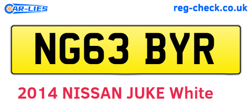 NG63BYR are the vehicle registration plates.