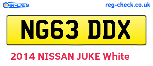 NG63DDX are the vehicle registration plates.