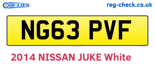 NG63PVF are the vehicle registration plates.