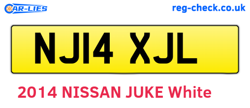 NJ14XJL are the vehicle registration plates.