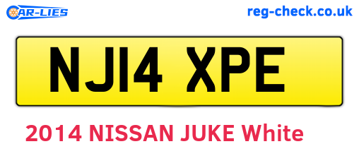 NJ14XPE are the vehicle registration plates.
