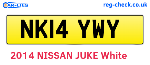 NK14YWY are the vehicle registration plates.