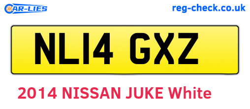 NL14GXZ are the vehicle registration plates.