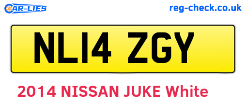NL14ZGY are the vehicle registration plates.