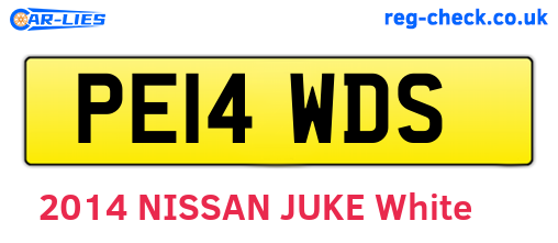 PE14WDS are the vehicle registration plates.