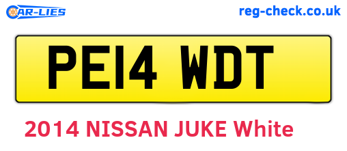 PE14WDT are the vehicle registration plates.