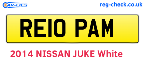 RE10PAM are the vehicle registration plates.