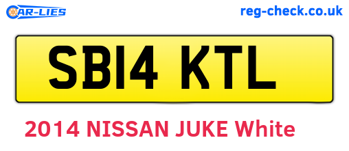 SB14KTL are the vehicle registration plates.