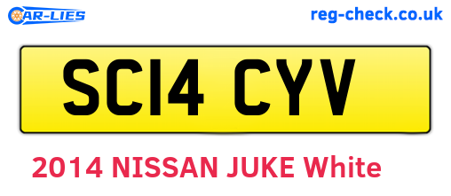 SC14CYV are the vehicle registration plates.