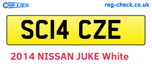SC14CZE are the vehicle registration plates.