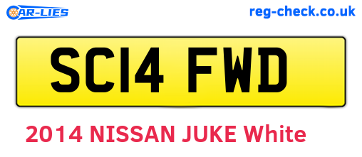 SC14FWD are the vehicle registration plates.