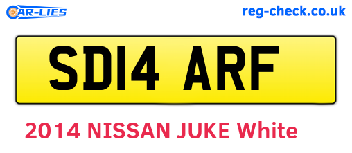 SD14ARF are the vehicle registration plates.
