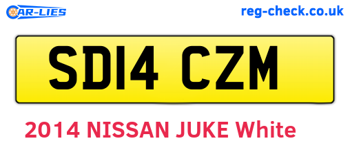 SD14CZM are the vehicle registration plates.