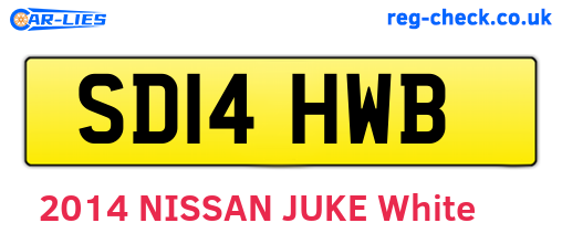 SD14HWB are the vehicle registration plates.