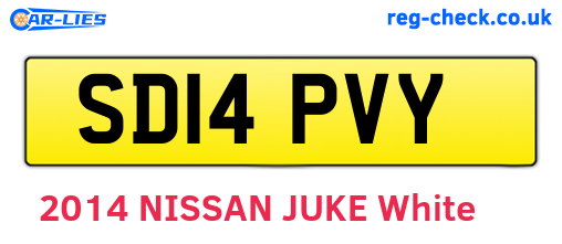 SD14PVY are the vehicle registration plates.