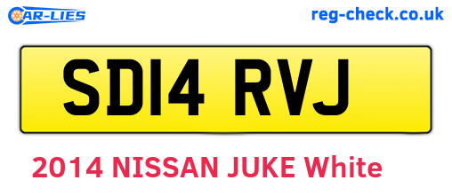 SD14RVJ are the vehicle registration plates.