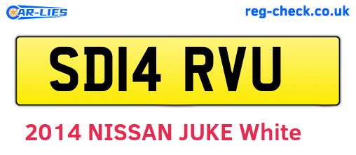 SD14RVU are the vehicle registration plates.