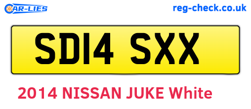 SD14SXX are the vehicle registration plates.