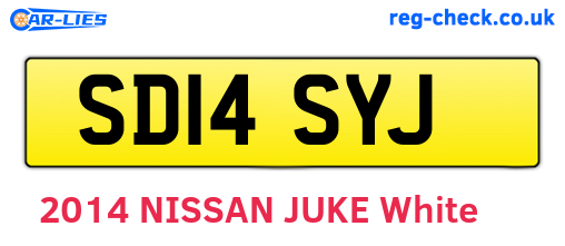 SD14SYJ are the vehicle registration plates.