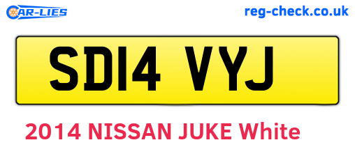 SD14VYJ are the vehicle registration plates.