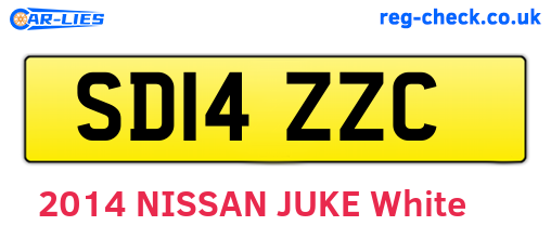 SD14ZZC are the vehicle registration plates.
